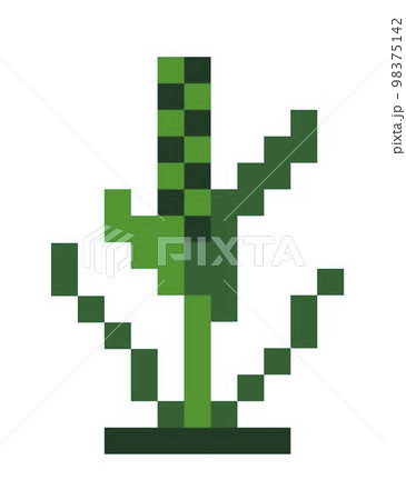 Pixelated flora for 8 bit game setting or level 98375142