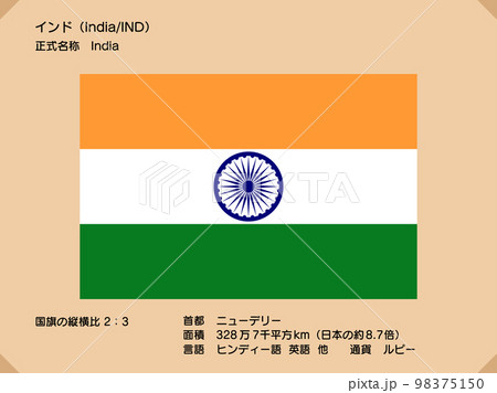 インドの国旗 98375150