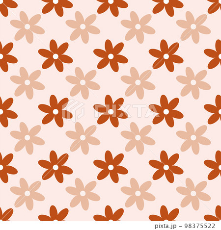 Simple flowers seamless pattern 98375522