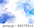 アルコールインク風の青い背景素材 98375914