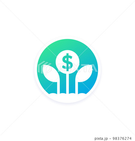 Passive income and growing money vector icon 98376274