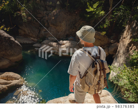 Turkey travel, mediterranean area on warm summer day 98376385