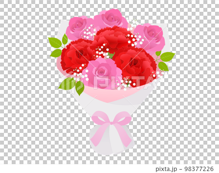 Bouquet of roses and carnations Bouquet of roses and carnations 98377226