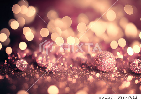 Pink bokeh and glitter sweet background. Graphic design illustration 98377612