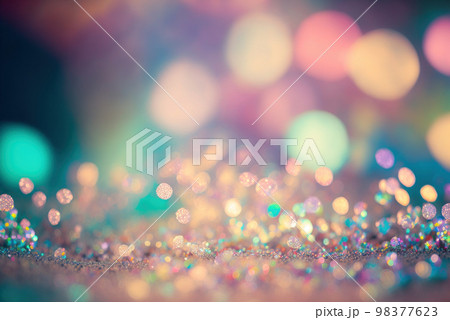 Pink bokeh and glitter sweet background. Graphic design illustration 98377623