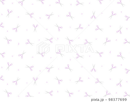 ハサミと切られた紙の壁紙背景素材パープル 98377699