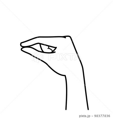 手 親指と人差し指のイラスト素材 [98377836] - PIXTA