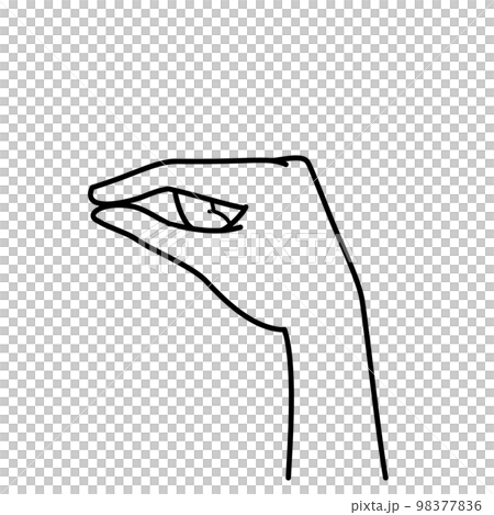 手 親指と人差し指のイラスト素材 [98377836] - PIXTA