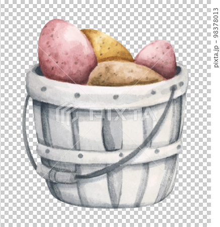 Colorful easter eggs. Design elements for holiday cards. Happy Easter. Watercolor illustration. Colorful easter eggs. Design elements for holiday cards. Happy Easter. Watercolor illustration. 98378013