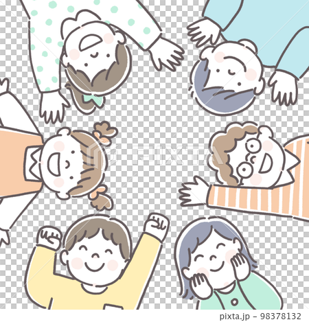 微笑的孩子們圍成一圈 微笑的孩子們圍成一圈 98378132