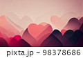 Abstract colorful wallpaper in concept of romantic love. Generative AI. 98378686