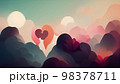 Abstract colorful wallpaper in concept of romantic love. Generative AI. 98378711