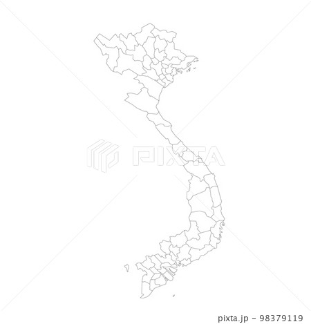 Vietnam political map of administrative divisions 98379119