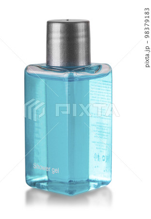 bottle with blue shower gel isolated on white background 98379183