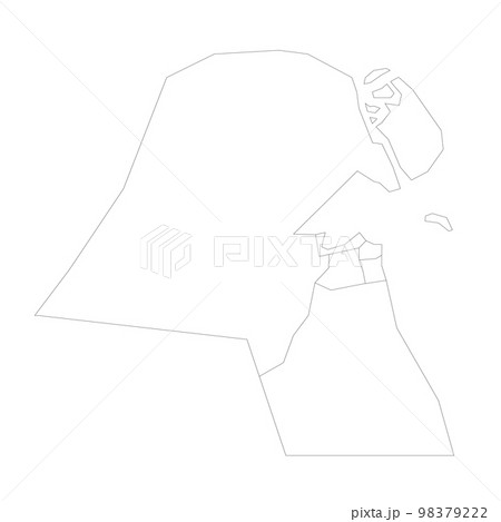 Kuwait political map of administrative divisions Kuwait political map of administrative divisions 98379222