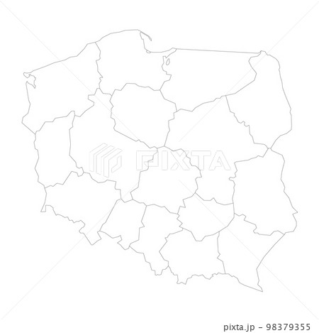 Poland political map of administrative divisions Poland political map of administrative divisions 98379355