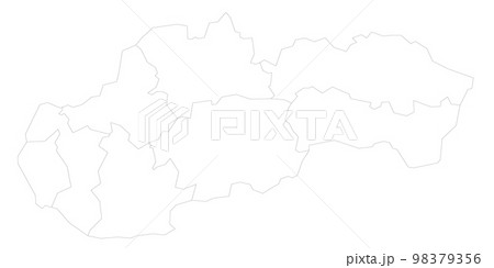 Slovakia political map of administrative divisions Slovakia political map of administrative divisions 98379356