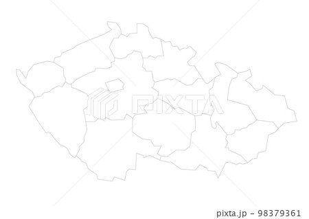 Czech Republic political map of administrative divisions 98379361