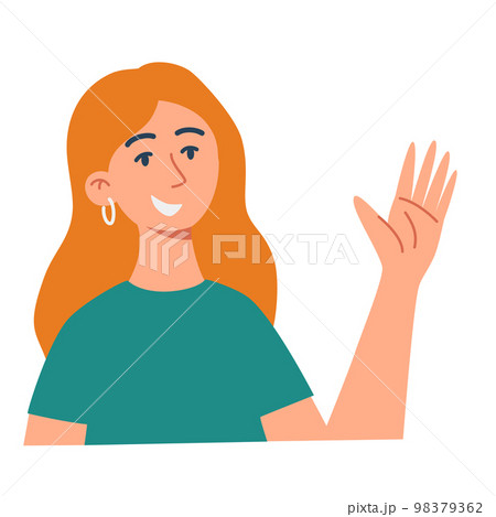 Female character. People profile. Perfect for social media and business presentations, user interface, UX, graphic and web design, applications and interfaces. Vector hand draw illustration 98379362