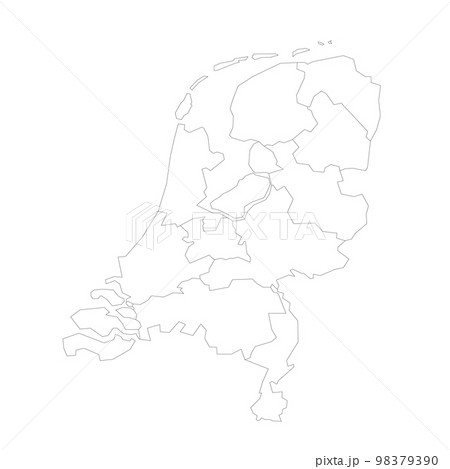 Netherlands political map of administrative divisions 98379390