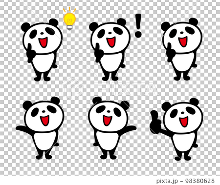 Cute simple panda set 4 (inspiring, recommended, recommended, good, etc.) 98380628