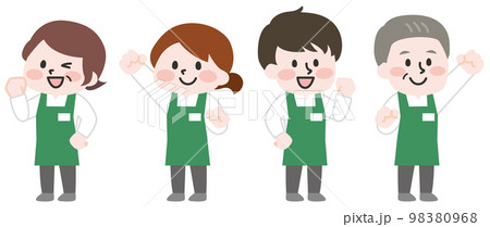 スーパーで働く店員たち スーパーで働く店員たち 98380968