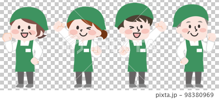 在超市工作的員工 在超市工作的員工 98380969