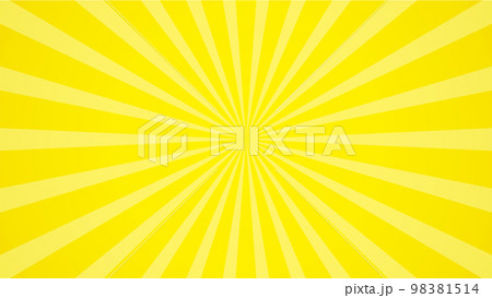 集中線　黄色 98381514