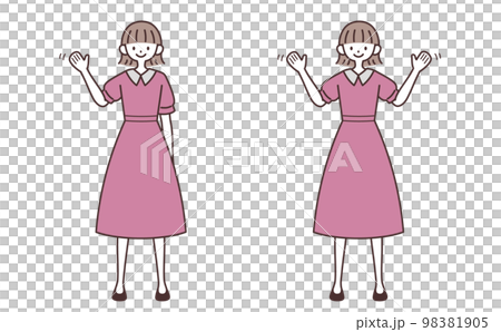 一個女人揮手 98381905