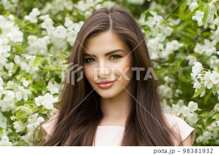 Lifestyle portrait. Beautiful woman brunette outdoor Lifestyle portrait. Beautiful woman brunette outdoor 98381932