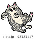 転がる猫 98383117