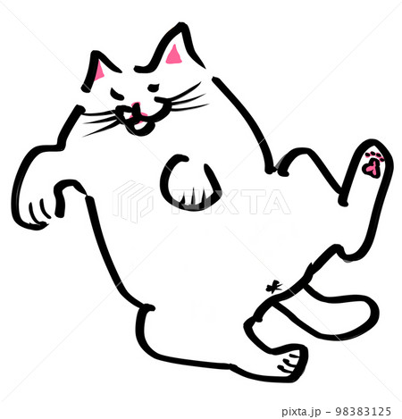 転がる猫 98383125