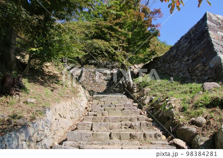 三階櫓跡・石段・鳥取城跡(鳥取県・鳥取市 三階櫓跡・石段・鳥取城跡(鳥取県・鳥取市 98384281