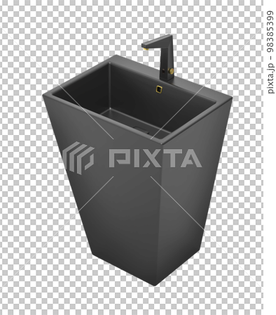 Floor-mounted wash basin with sensor faucet 98385399