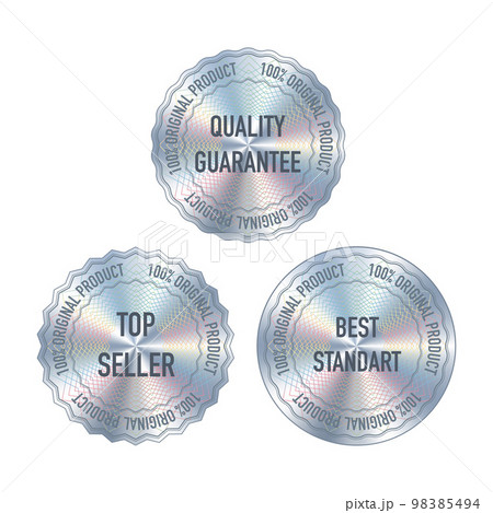 Holographic gradient circles set 98385494