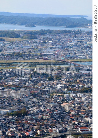 本丸跡からの眺望・西・西南方面・鳥取城跡(鳥取県・鳥取市) 本丸跡からの眺望・西・西南方面・鳥取城跡(鳥取県・鳥取市) 98385557