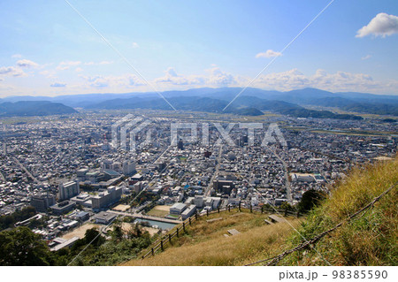 本丸跡からの眺望・南方面・鳥取城跡（鳥取県・鳥取市） 98385590