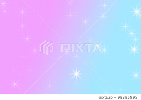 白いスター　ピンク・ブルー背景 98385995