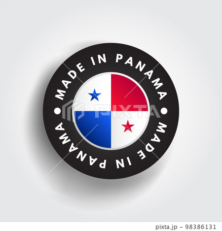 Made in Panama text emblem badge, concept background 98386131