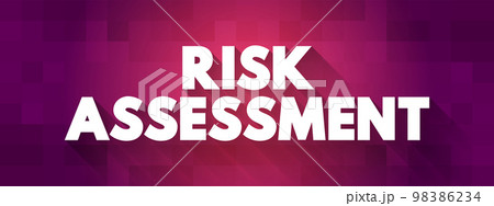 Risk Assessment - process to identify potential hazards and analyze what could happen if a hazard occurs, text concept for presentations and reports Risk Assessment - process to identify potential hazards and analyze what could happen if a hazard occurs, text concept for presentations and reports 98386234