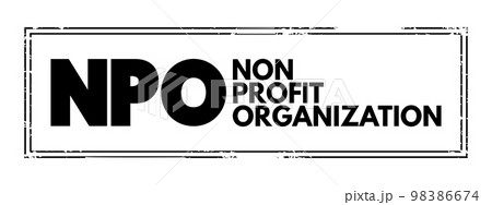 NPO - Non-Profit Organization acronym, business concept background 98386674
