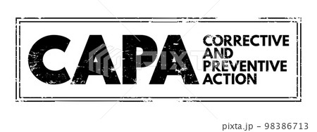 CAPA - Corrective And Preventive Action consists of improvements to an organization's processes taken to eliminate causes of non-conformities or other undesirable situations, acronym concept 98386713