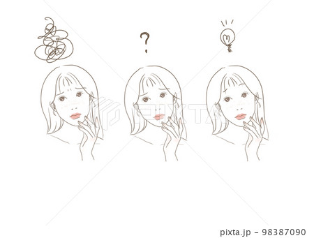 女性の悩み疑問閃き 女性の悩み疑問閃き 98387090