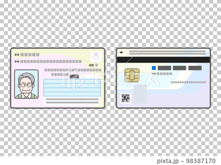 一位老人的個人編號卡插圖(雙面) 一位老人的個人編號卡插圖(雙面) 98387170