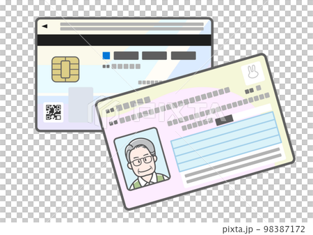一位老人的個人編號卡插圖(雙面) 一位老人的個人編號卡插圖(雙面) 98387172
