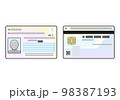 マイナンバーカードの表と裏のイラスト 98387193