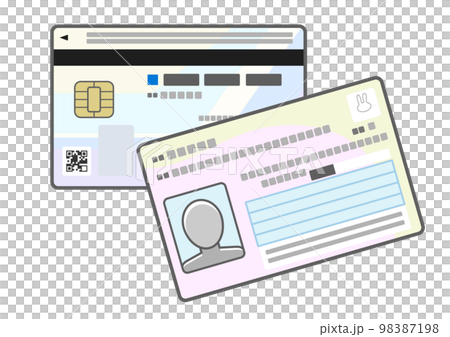 マイナンバーカードの表と裏のイラスト 98387198