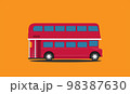A vector illustration of a red london bus 98387630