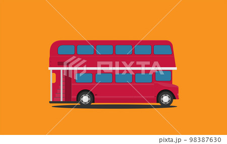 A vector illustration of a red london bus A vector illustration of a red london bus 98387630