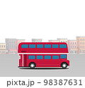A vector illustration of a red london bus 98387631